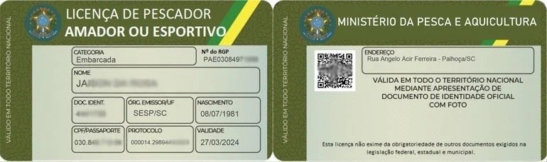 Solicitação de Licença de Pesca